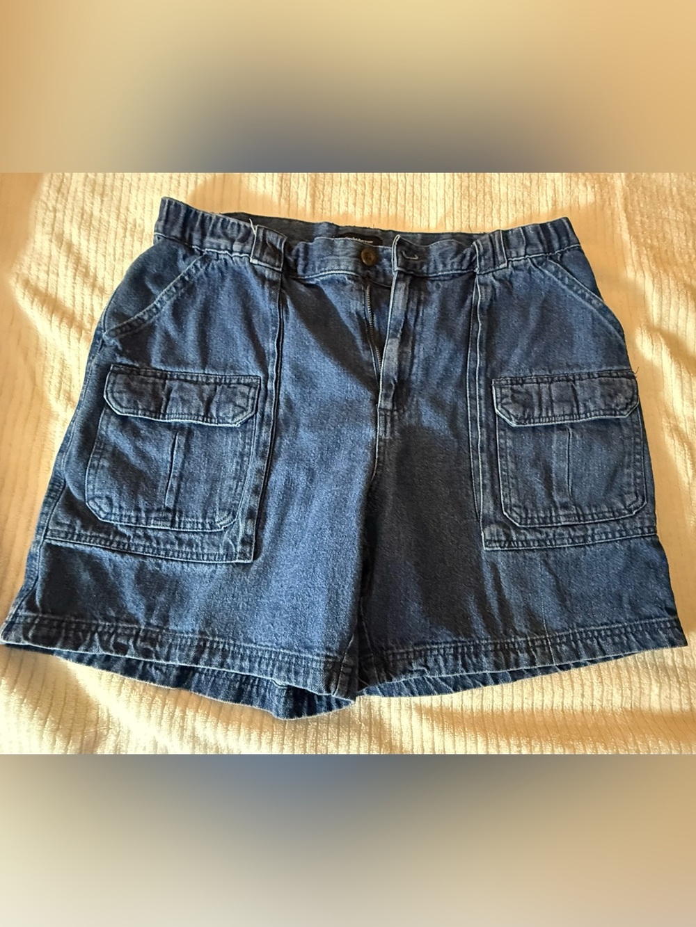 croft & barrow Dark Blue Denim Cargo Shorts